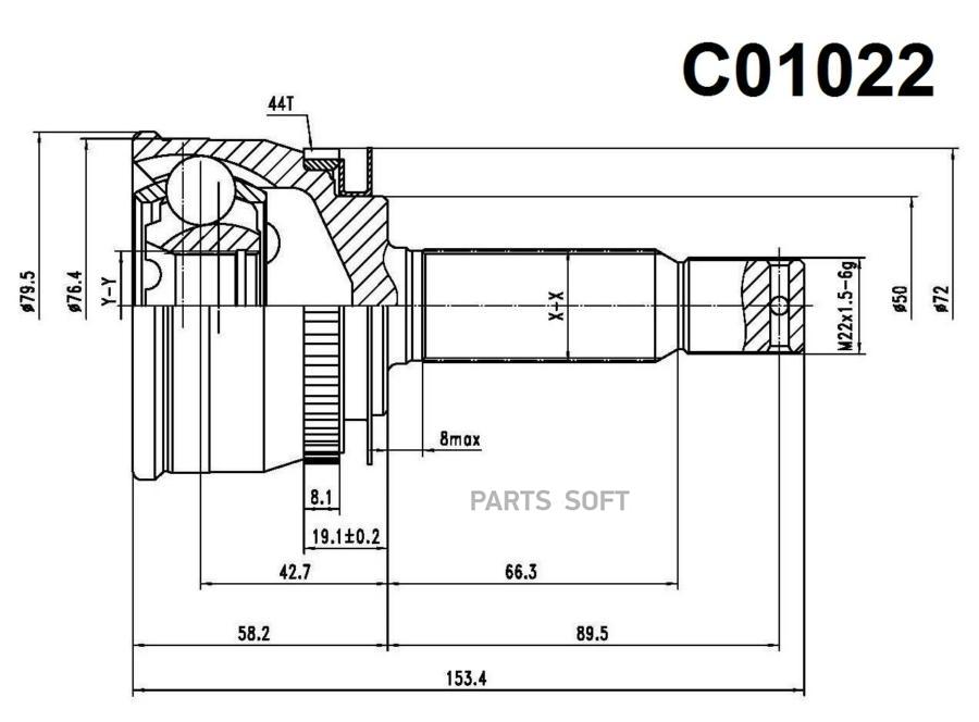 

SANGSIN BRAKE ШРУС внешний передний SANGSIN BRAKE C01022