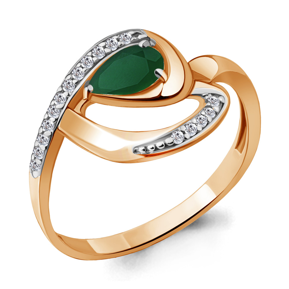 

Кольцо из серебра с агатом р. 17,5 Aquamarine 6578309А_925_з, 6578309А_925_з