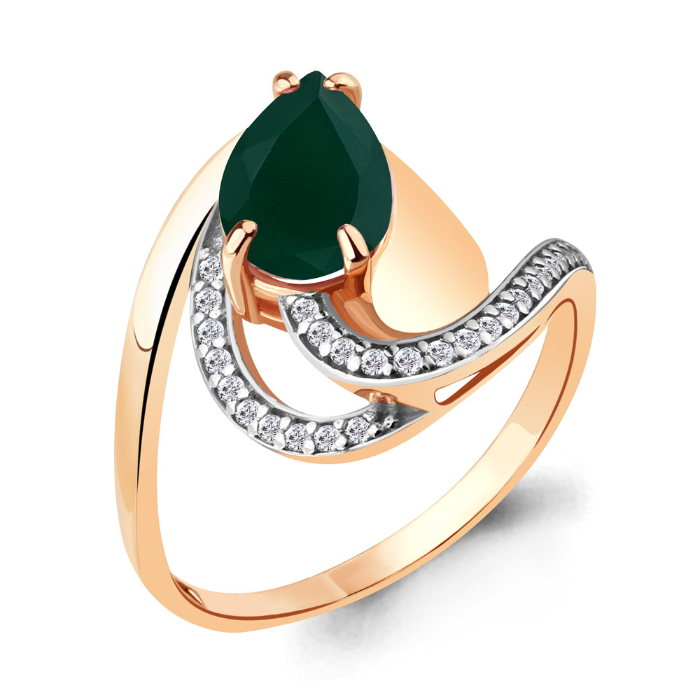 

Кольцо из серебра с агатом р.  Aquamarine 6579109А_925_з, 6579109А_925_з