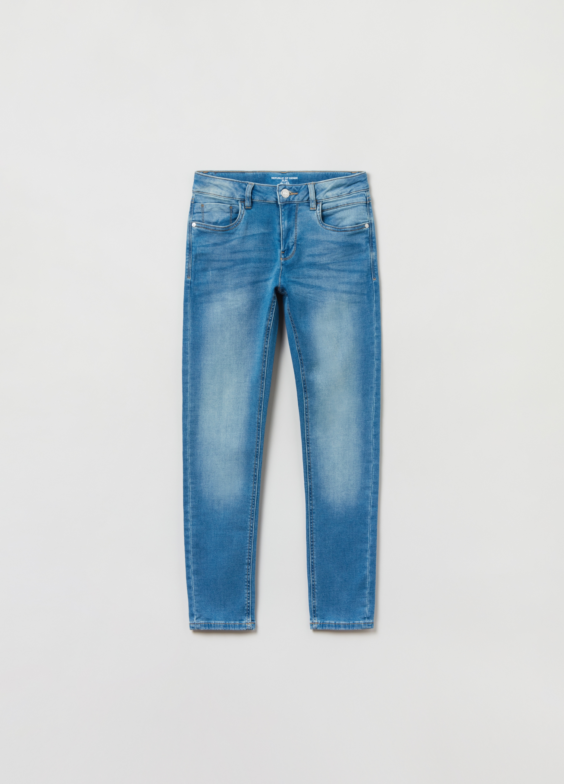 Джинсы OVS для мальчиков, синие, 13-14 лет, 1842480 джинсы jogger fit для мальчиков