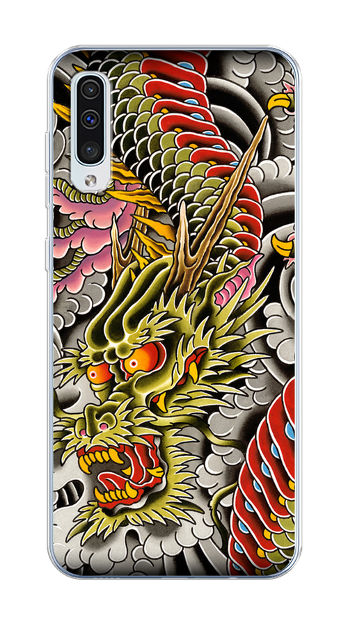 

Чехол на Samsung Galaxy A50/A30S "Японский дракон", Желтый;розовый;красный, 27750-4