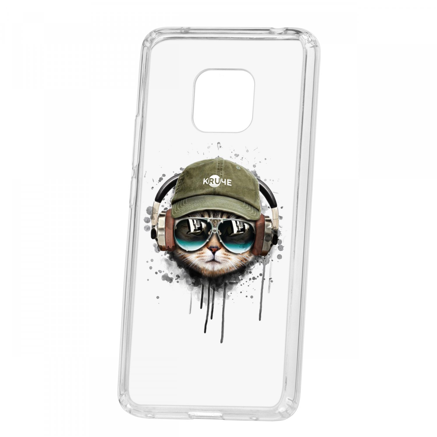 

Чехол для Huawei Mate 20 Pro КRUЧЕ Print Кот в наушниках, Print