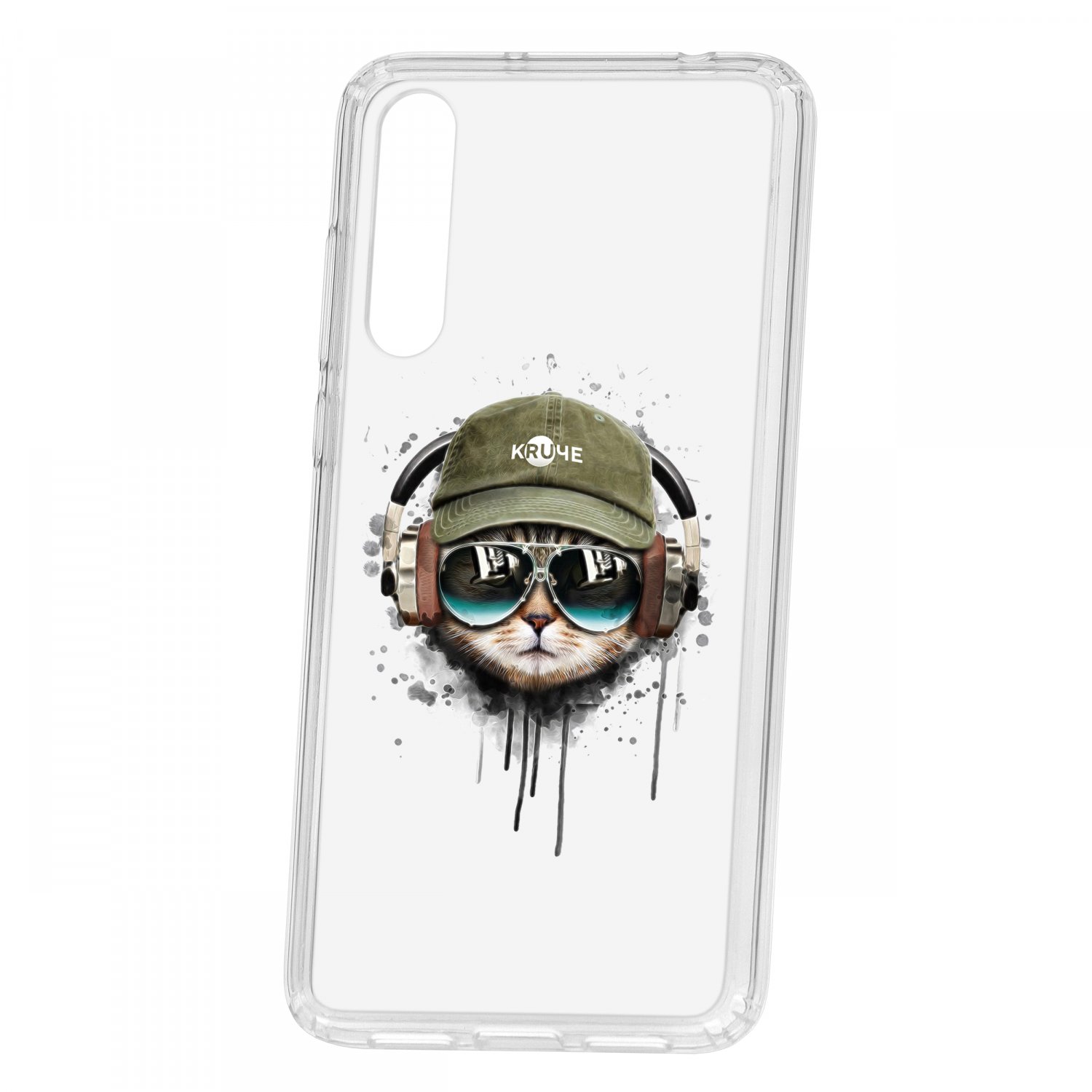 

Чехол для Huawei P20 Pro (Plus) КRUЧЕ Print Кот в наушниках, Print