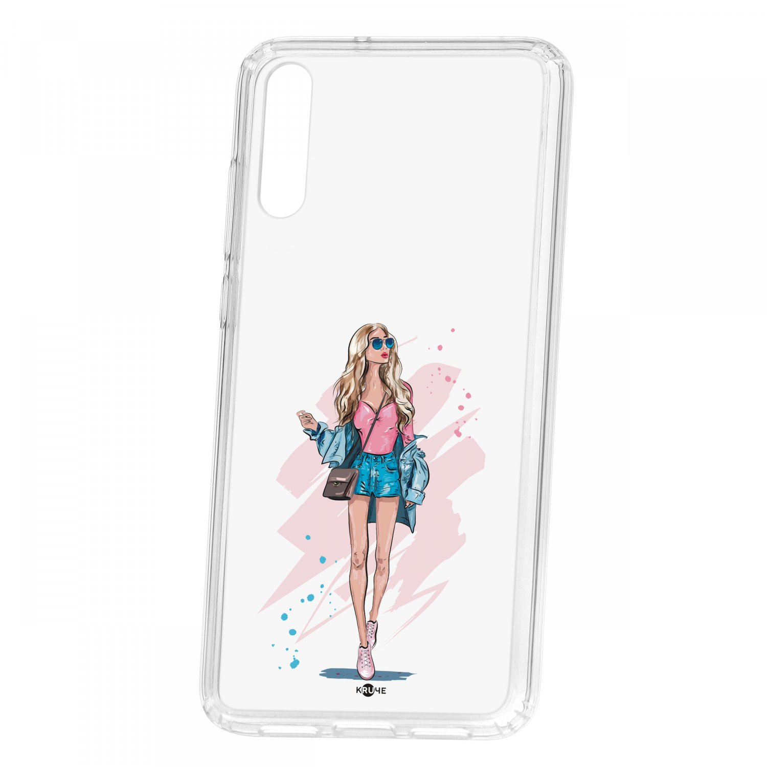 фото Чехол для huawei p20 кruче print fashion girl