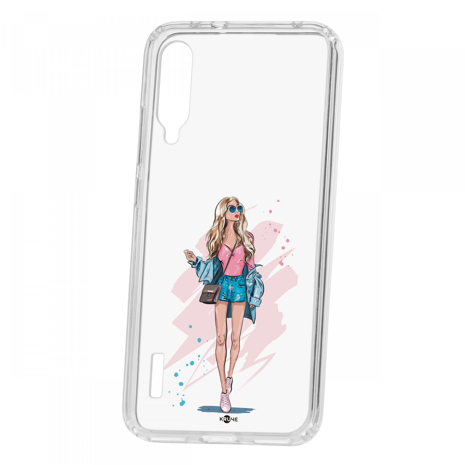 фото Чехол kruche xiaomi mi a3 print fashion girl кruче