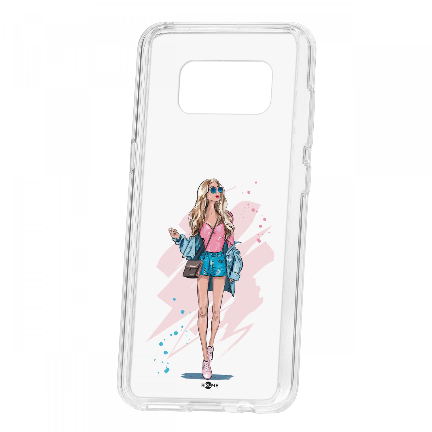 фото Чехол kruche samsung galaxy s8 print fashion girl кruче