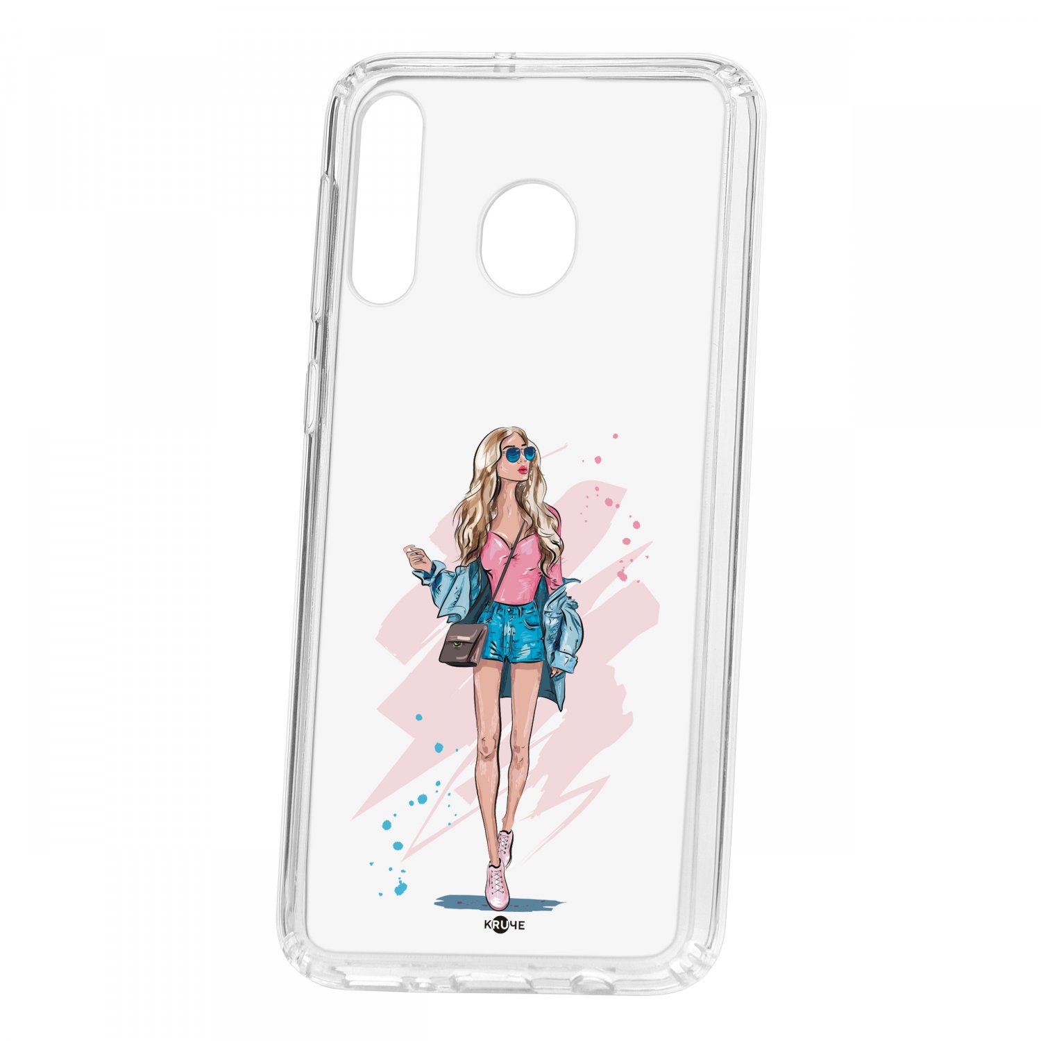 фото Чехол kruche samsung galaxy m30 print fashion girl кruче