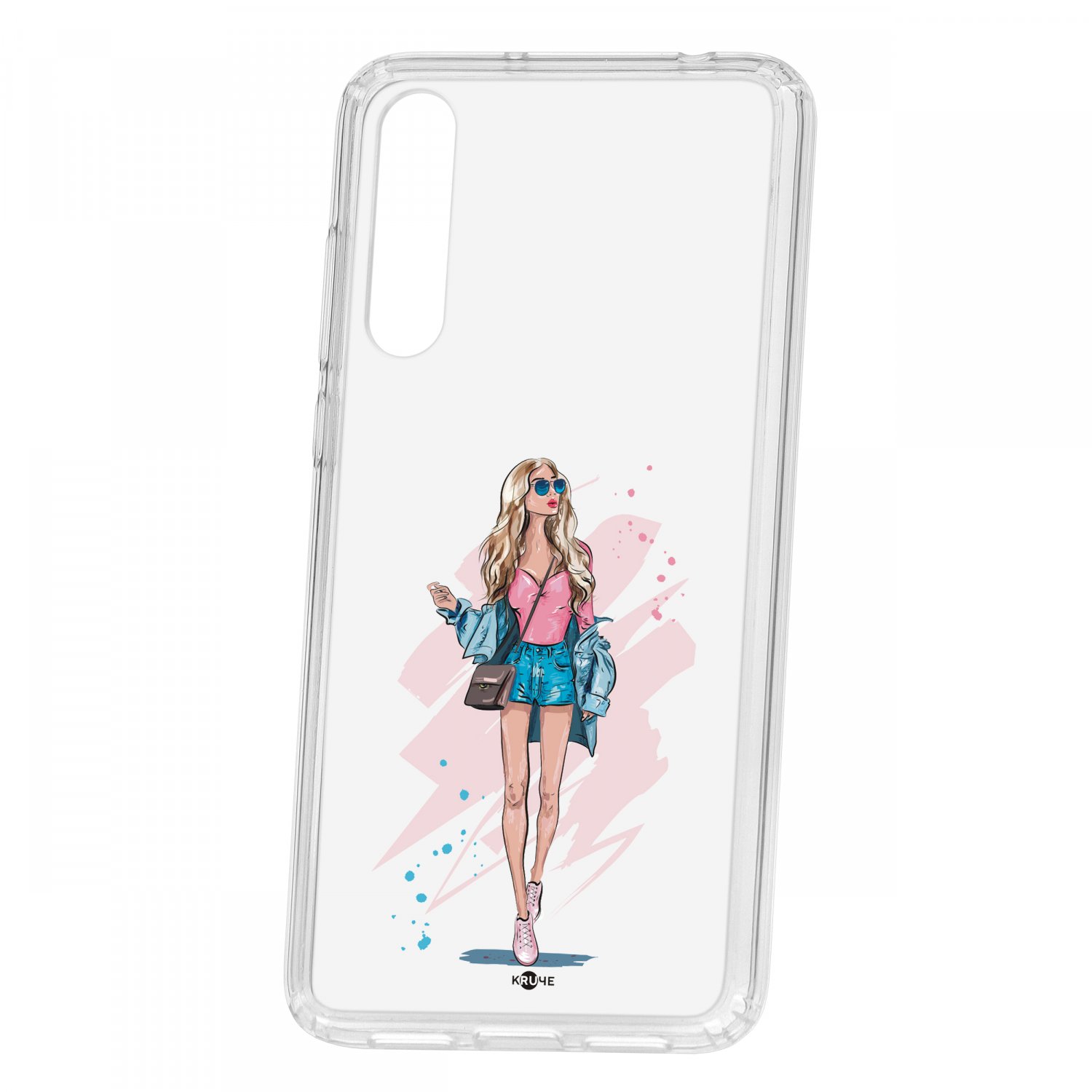 фото Чехол kruche huawei p20 pro (plus) print fashion girl кruче