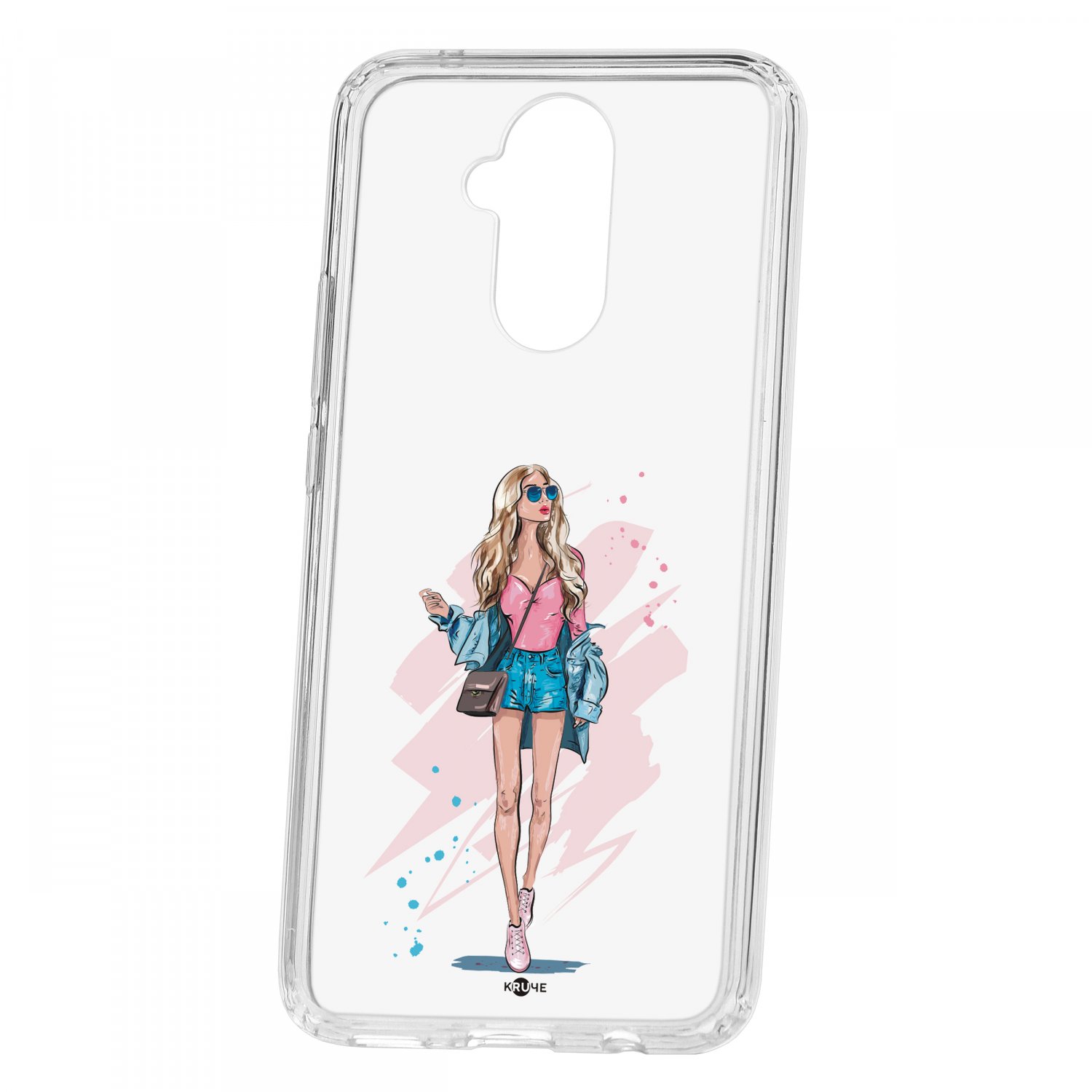 фото Чехол kruche huawei mate 20 lite print fashion girl кruче