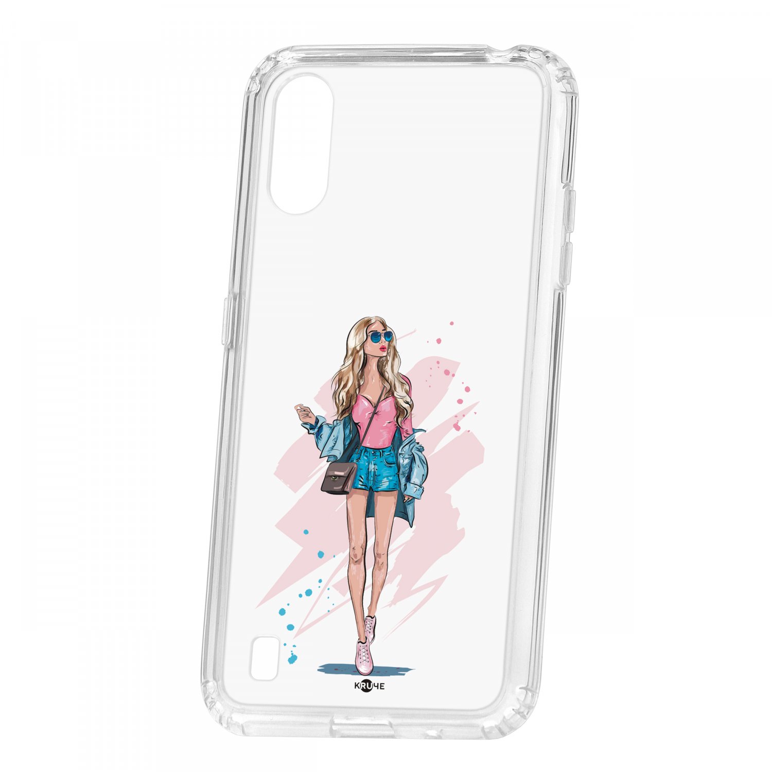 фото Чехол для samsung galaxy a01 / a015 кruче print fashion girl