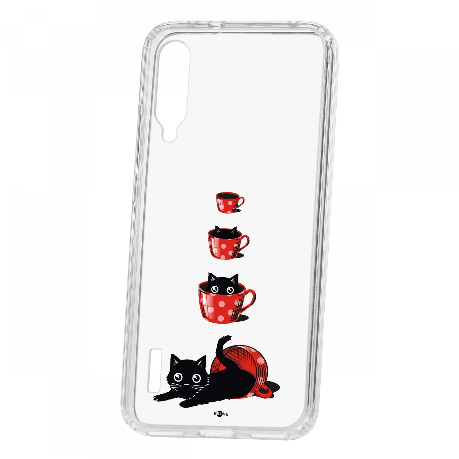 фото Чехол kruche xiaomi mi a3 print котенок в чашке кruче
