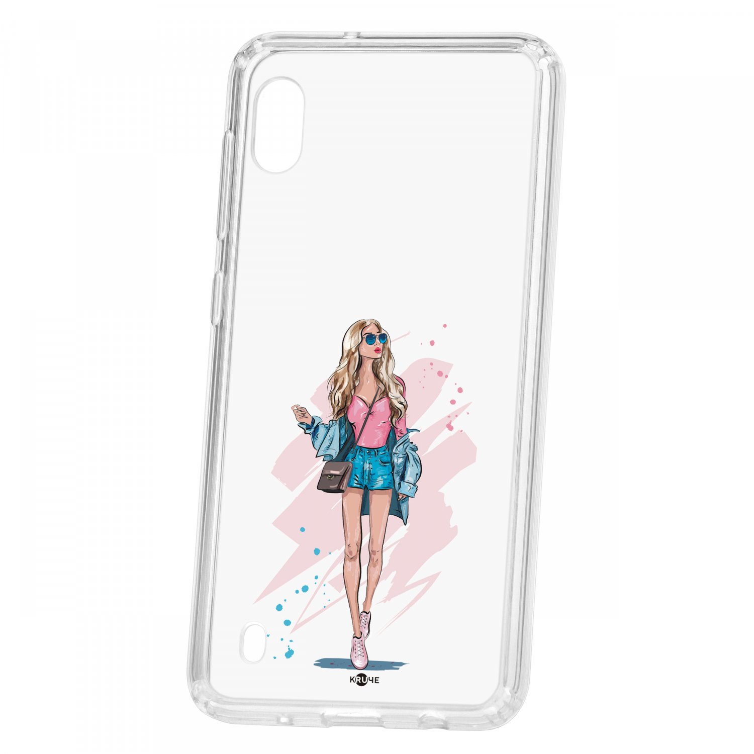 фото Чехол kruche samsung galaxy a10 2019 print fashion girl кruче