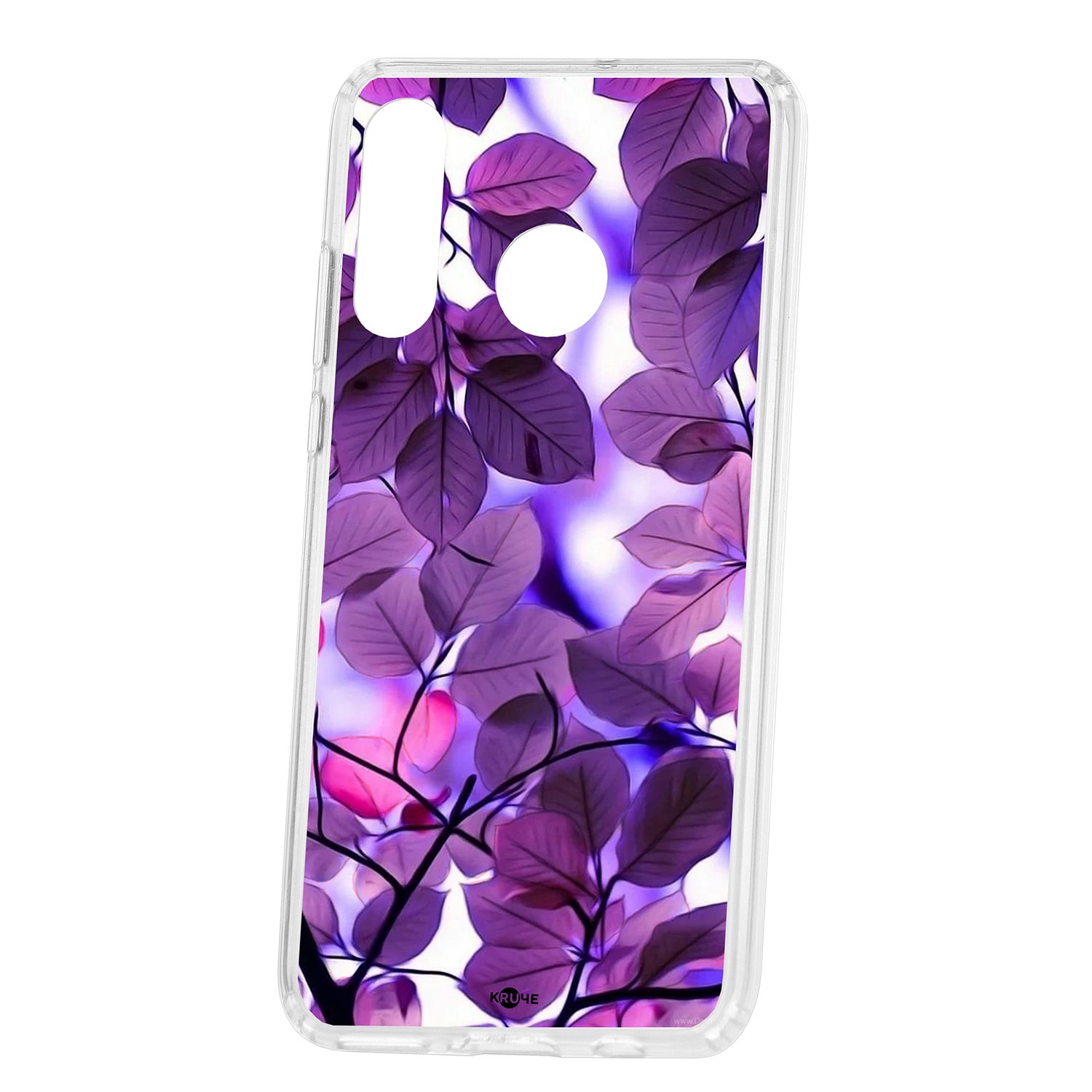 фото Чехол kruche huawei p30 lite print purple leaves кruче