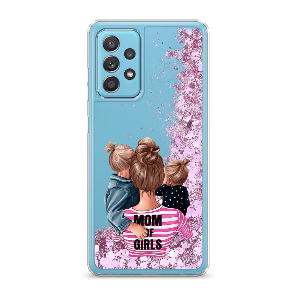 

Жидкий чехол с блестками "Mom of Girls" на Samsung Galaxy A52