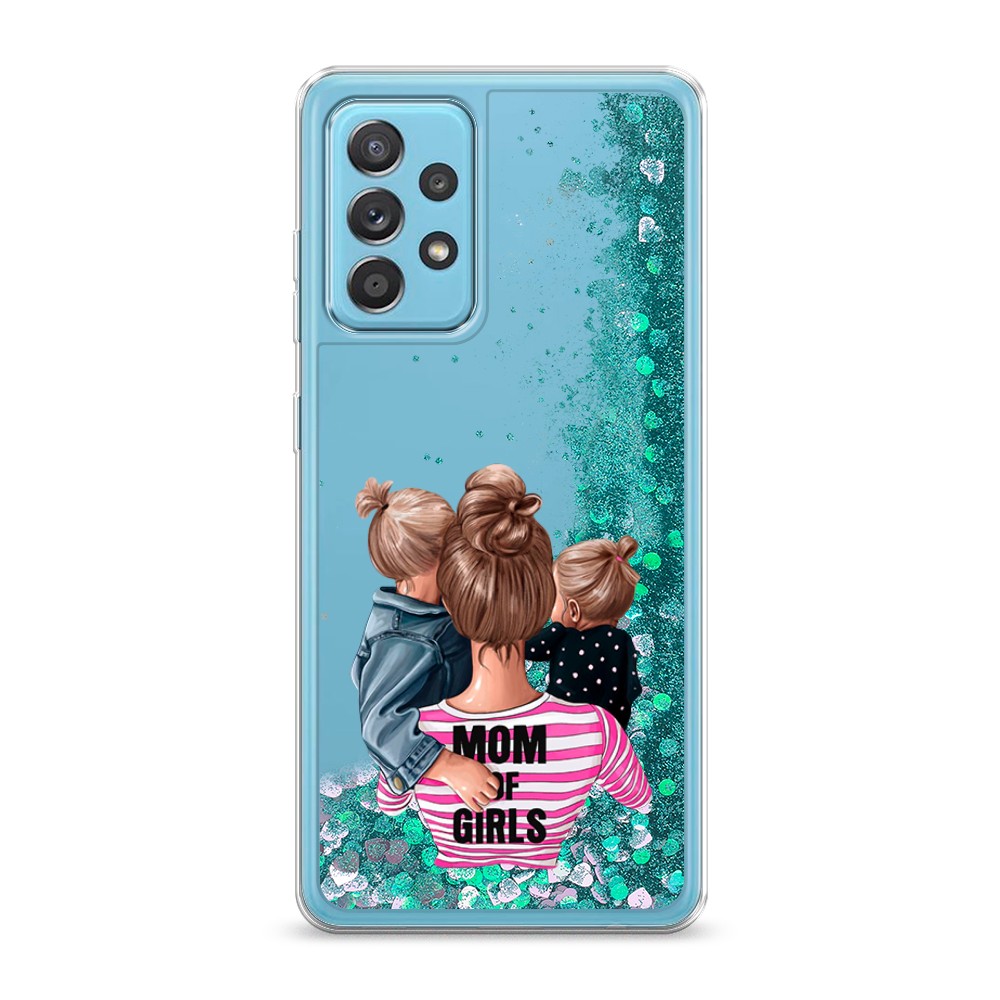

Жидкий чехол с блестками "Mom of Girls" на Samsung Galaxy A52, 2102495-1