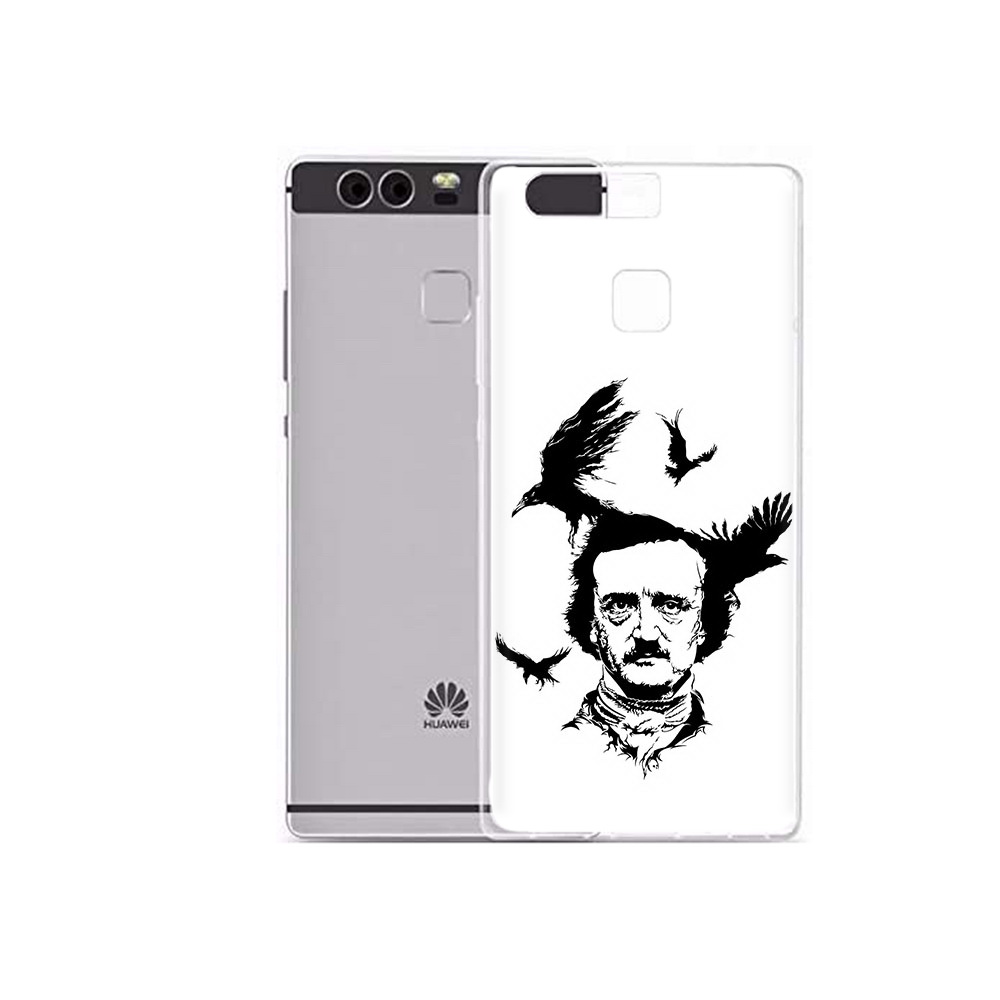 

Чехол MyPads Tocco для Huawei P9 Plus Эдгар Аллан черно белый (PT31455.54.204), Прозрачный, Tocco