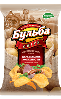 Чипсы картофельные со вкусом деревенских копченостей Бульба CHIPS 75г