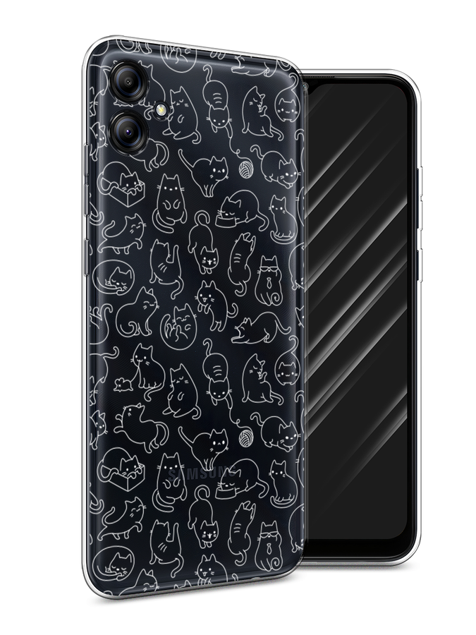 

Чехол Awog на Samsung Galaxy A04e "Шкодливые котики", Прозрачный;бежевый, 2107650-2