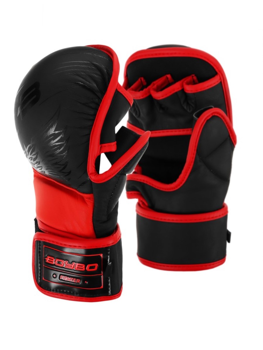 

Перчатки ММА BoyBo Wings черно-красные р. L, Красный, Wings