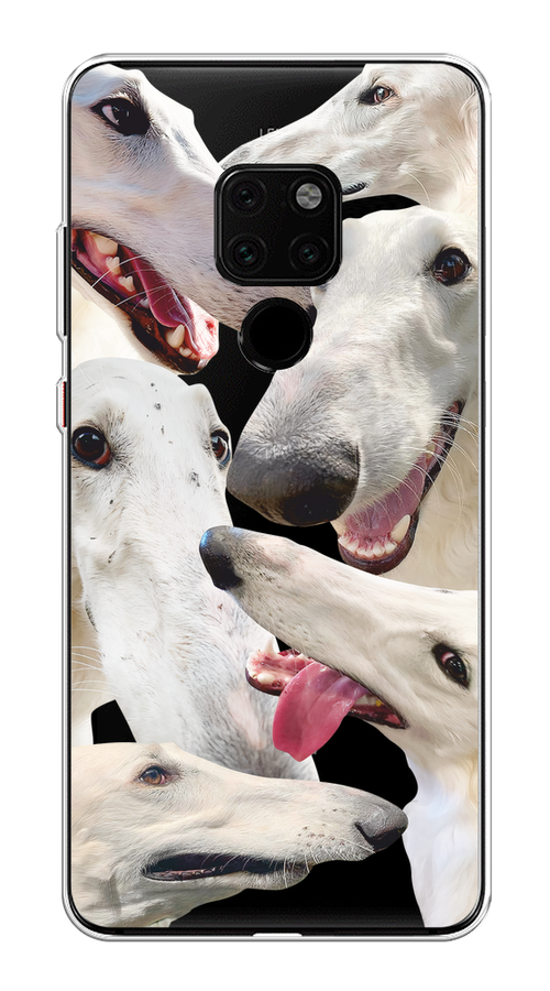 

Чехол на Huawei Mate 20 "Собака с длинным носом", Белый;бежевый;розовый, 66850-1