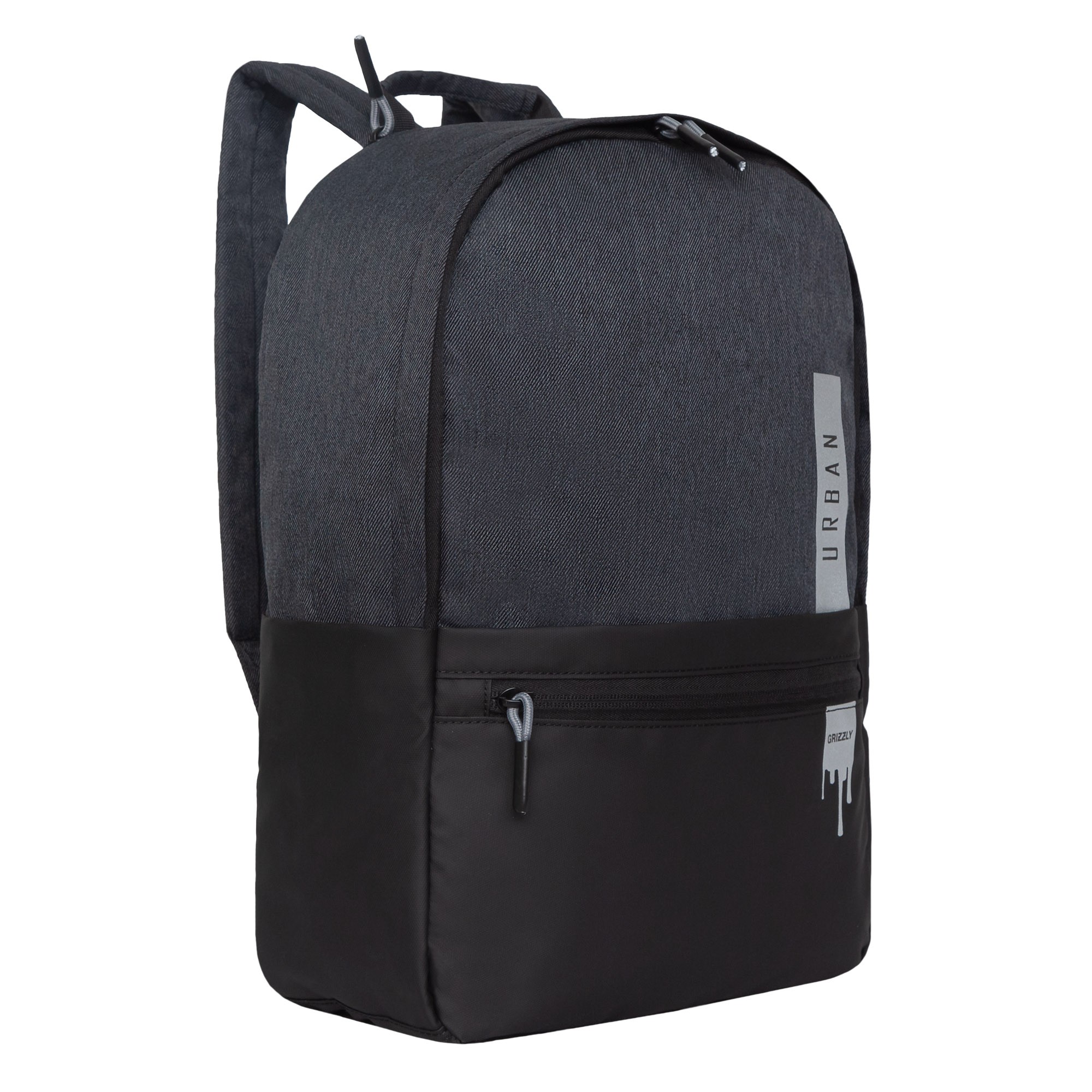 Рюкзак унисекс Grizzly RQL-214-1 черный/серый