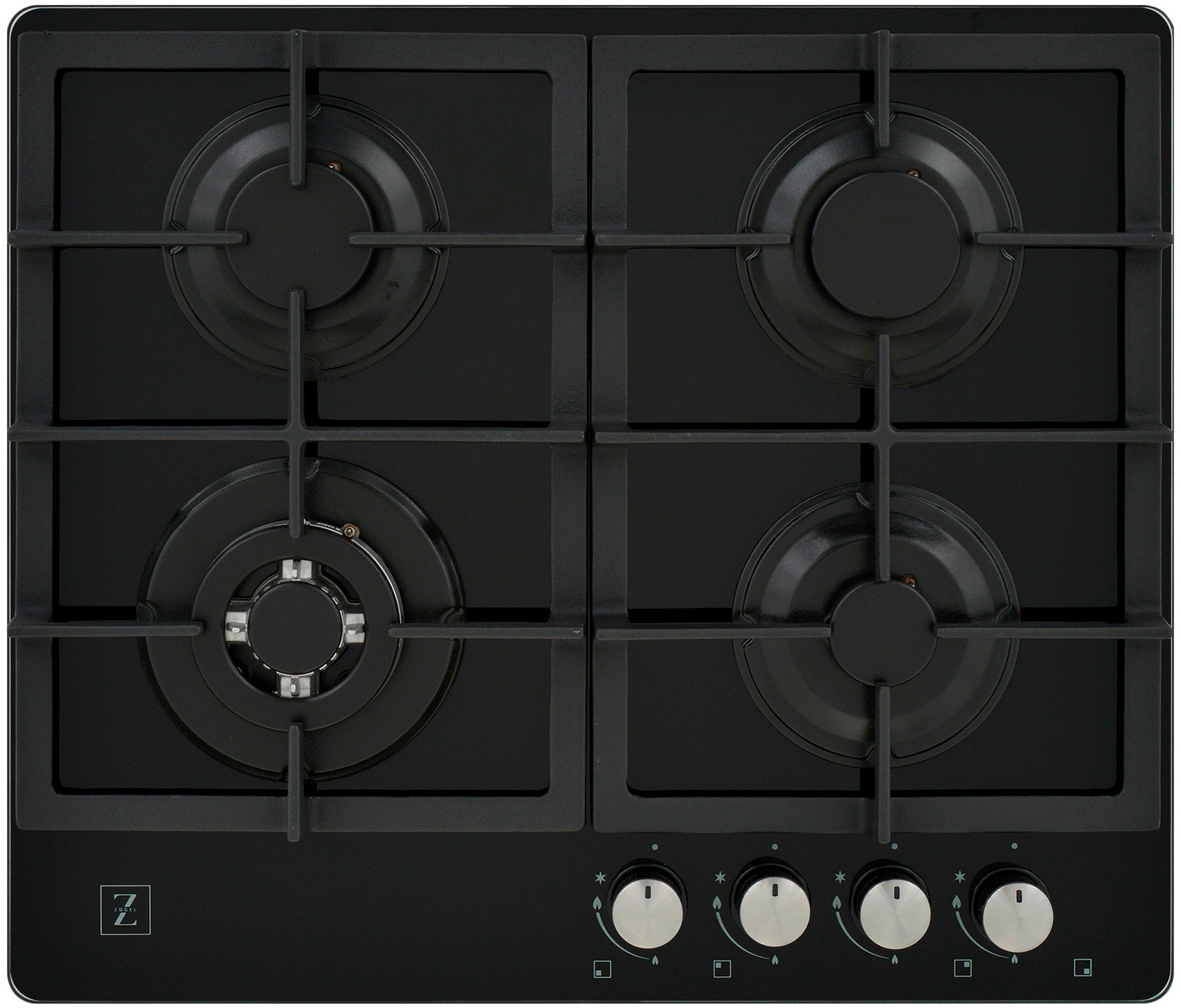 Встраиваемая варочная панель газовая ZUGEL ZGC308B черный многокамерный холодильник zugel zrcd430b черный