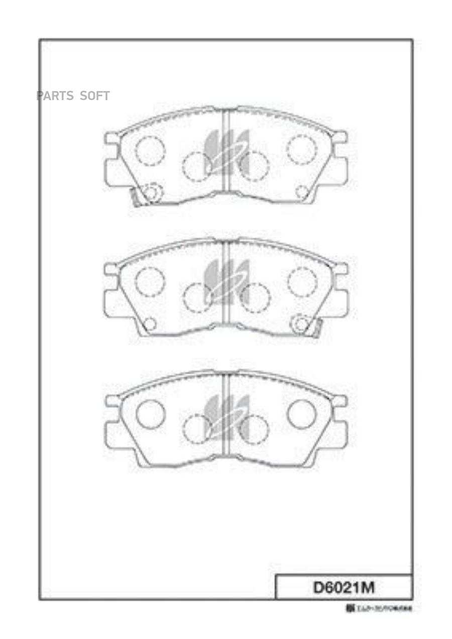 

D6021m-01_=290 02=y06-6021m колодки дисковые п. mitsubishi sigma e10 84>