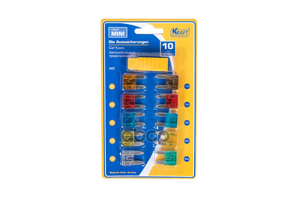 

Набор Предохранителей В Блистере (Мини 10 Шт.) С Пинцетом Kraft арт. KT870019