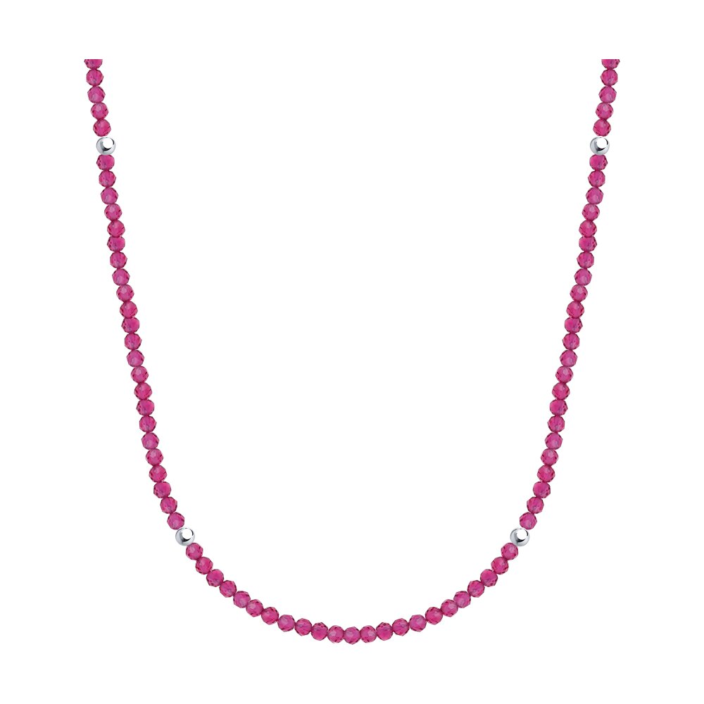 

Бусы из серебра 36 см Diamant 94-370-01855-4, шпинель, 94-370-01855-4
