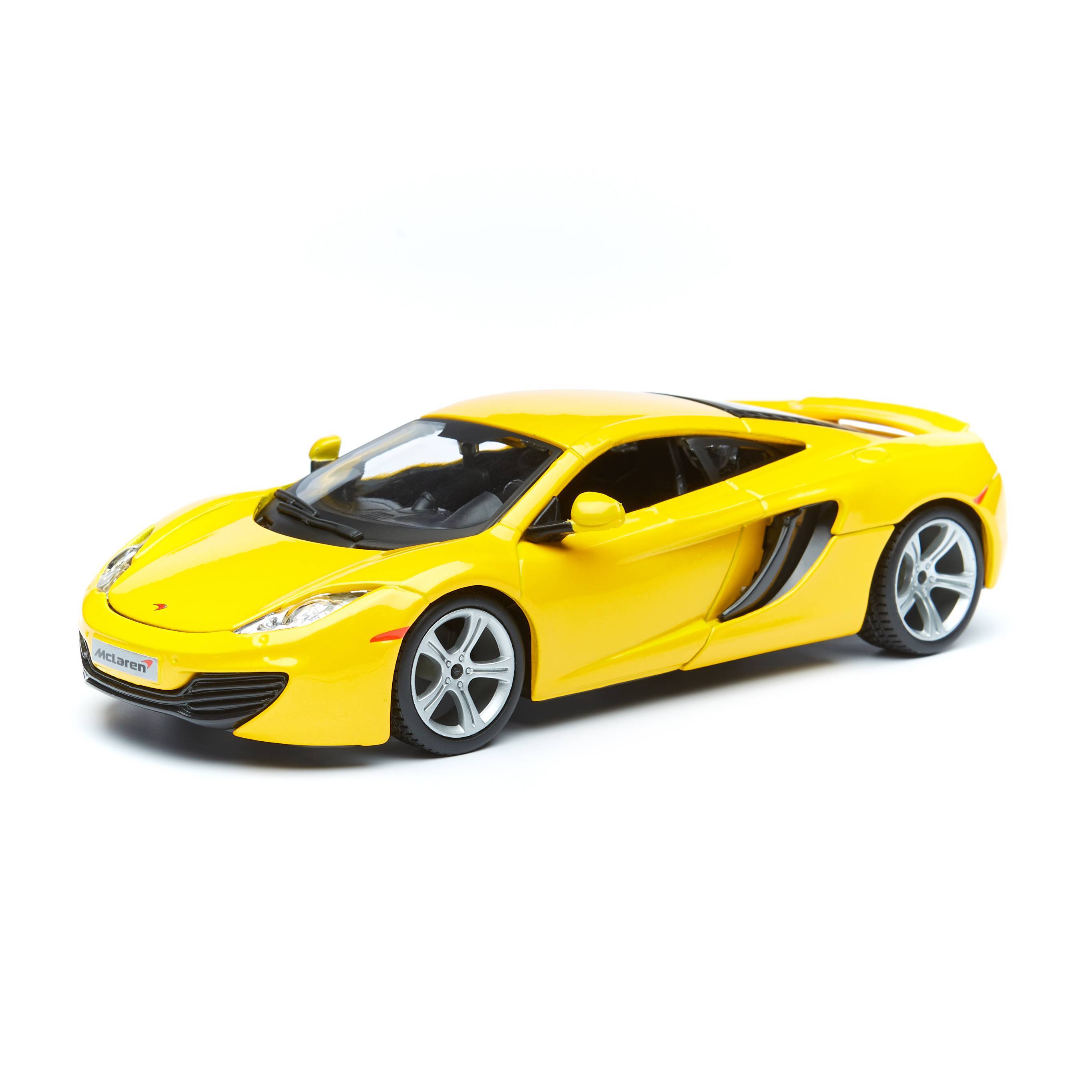 фото Коллекционная машинка bburago mclaren 12c желтый металлик, 1:24