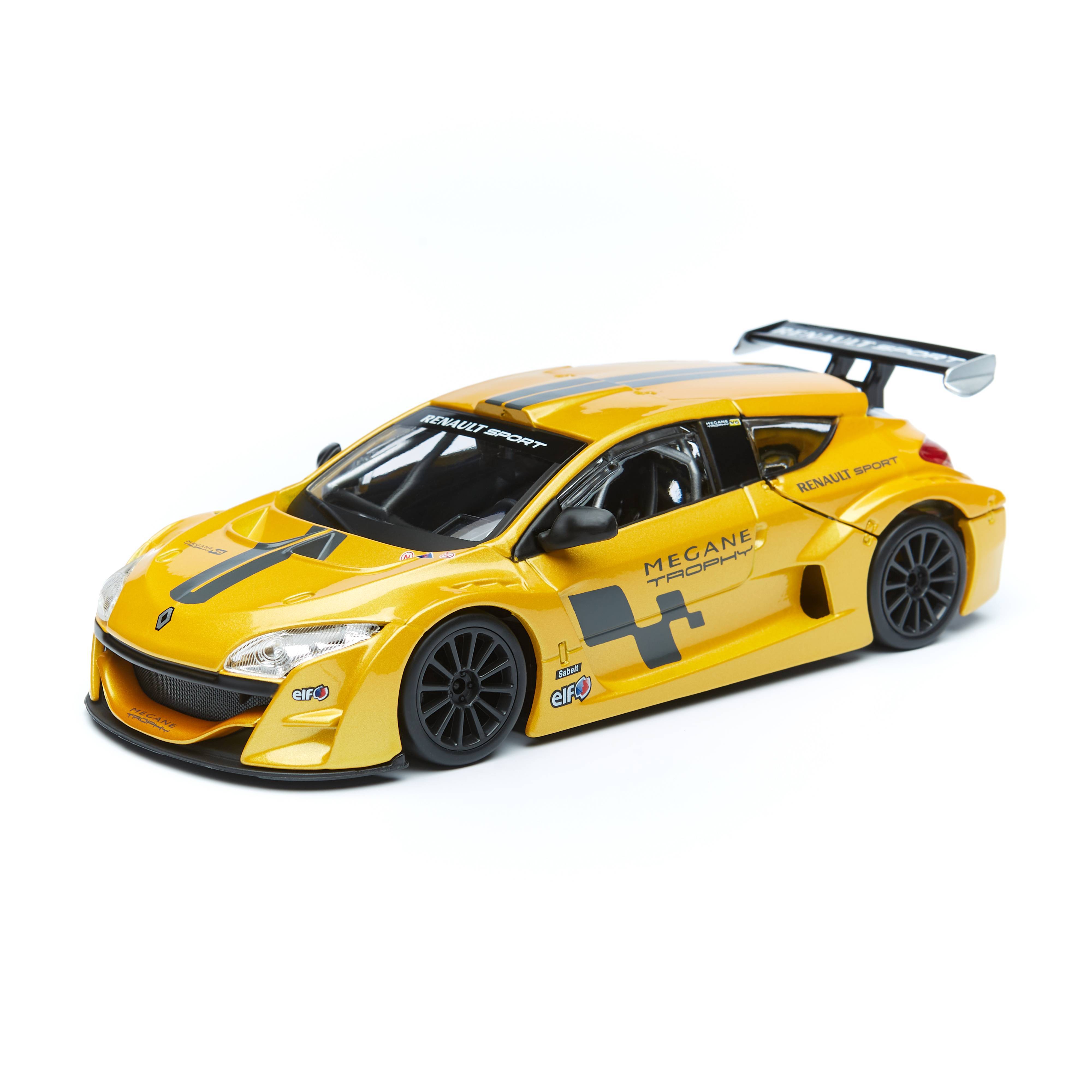 Коллекционная машинка Bburago Renault Megane Trophy желтый ралли, 1:24