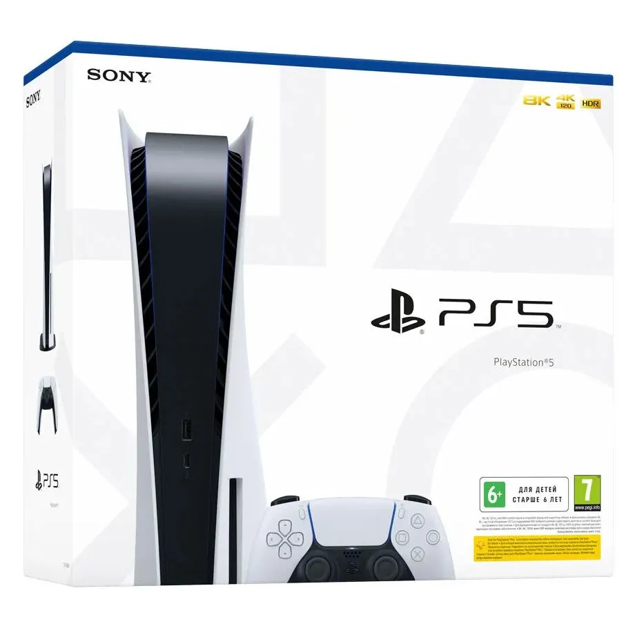 

Игровая приставка Sony Playstation 5 825 Гб, Белый, PlayStation 5