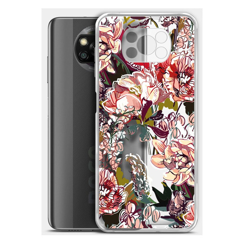 Чехол  BORASCO ArtWorks, для Xiaomi Poco X3/X3 Pro, прозрачный/рисунок (51568)