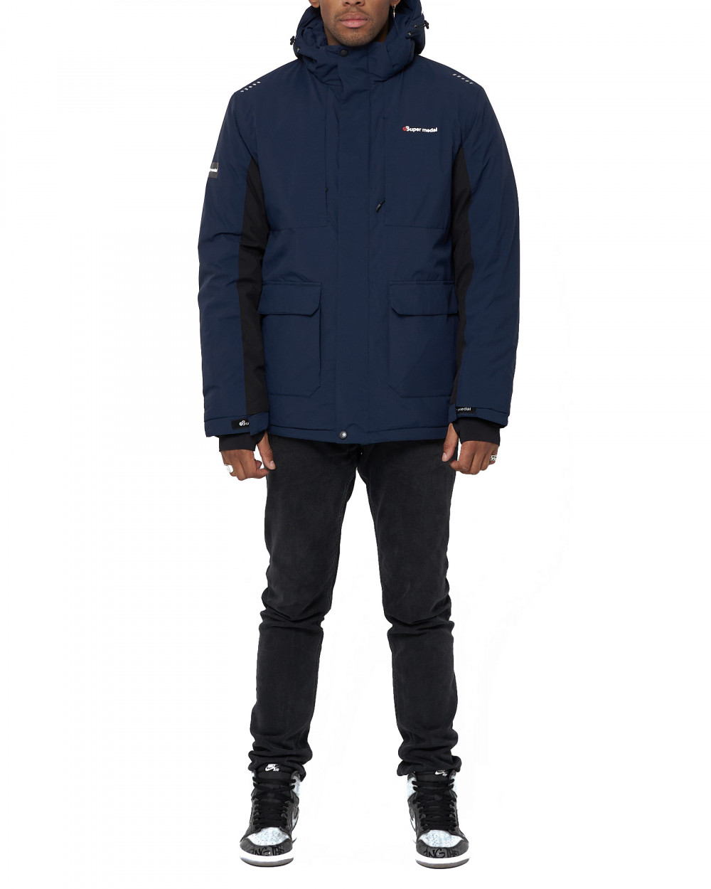 

Спортивная куртка мужская NoBrand AD88815 синяя L, AD88815