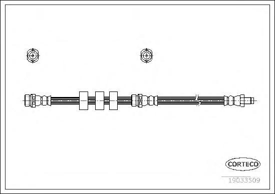 

19033509 шланг тормозной передний Mazda Tribute 00-08