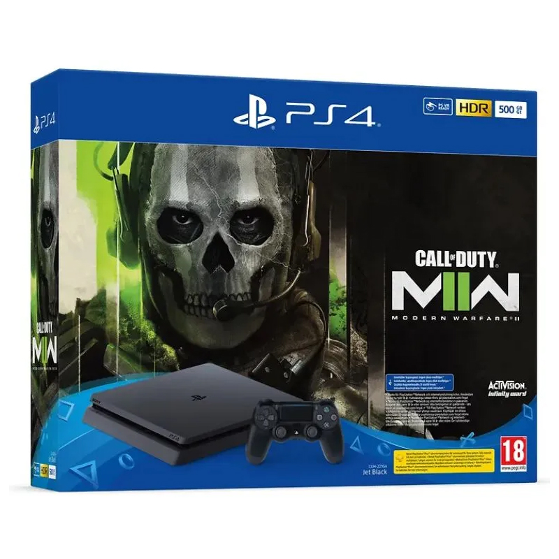 

Игровая приставка Sony Playstation 4 Slim 500 Гб + Call of Duty Modern Warfare II, Черный, PlayStation 4 Slim