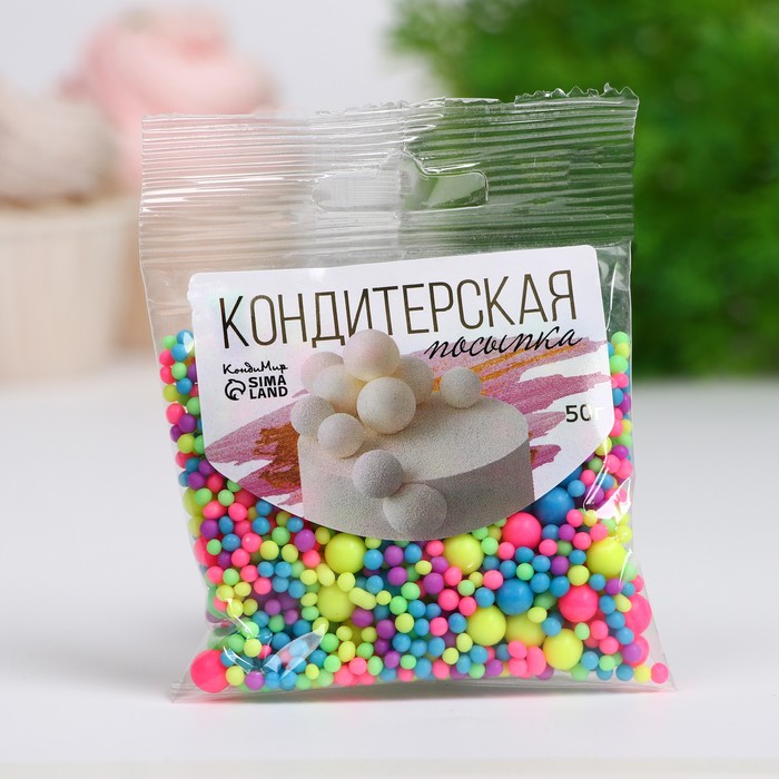 

Кондитерская посыпка КондиМир неоновая, 50 г