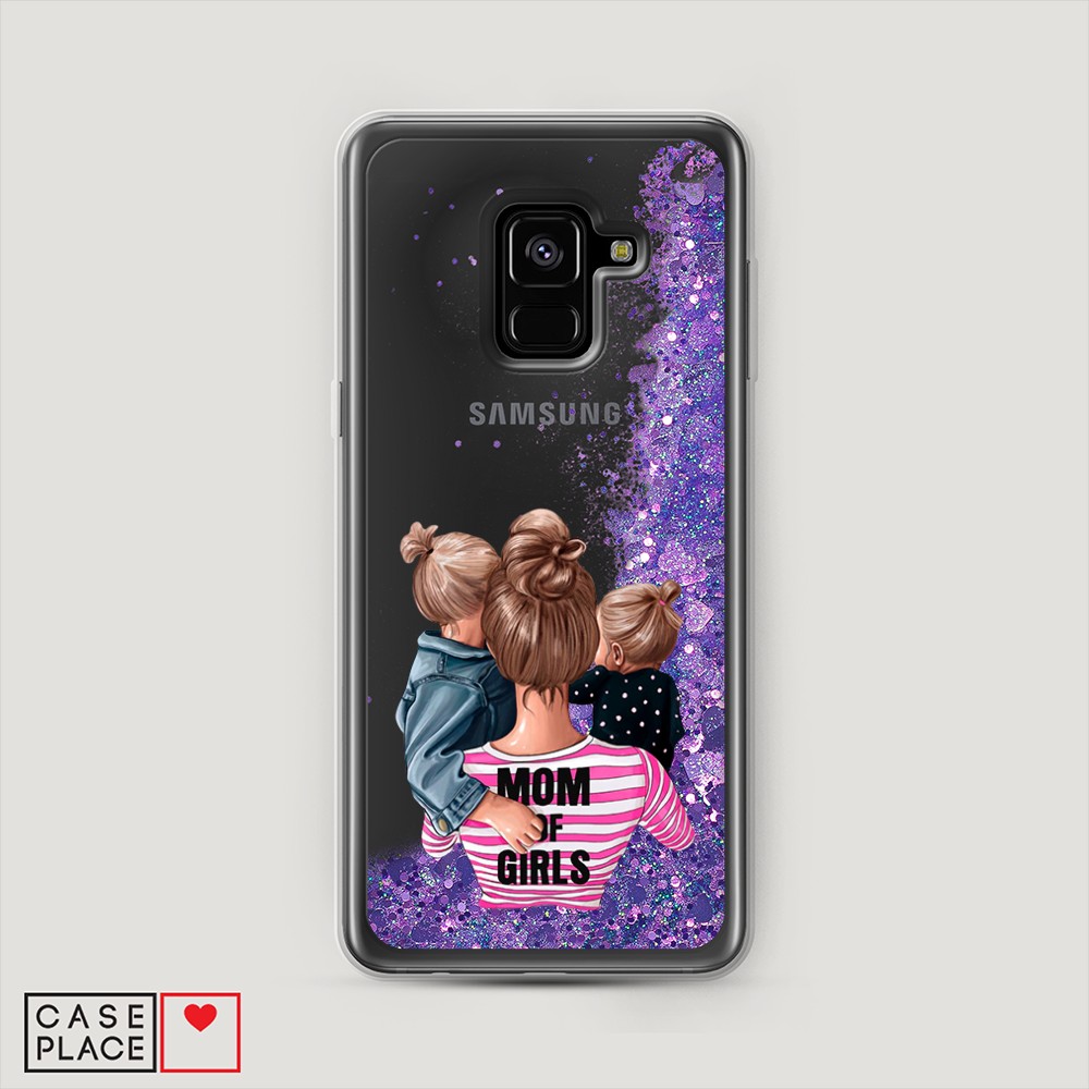 

Чехол Awog на Samsung Galaxy A8 2018 "Mom of Girls", Разноцветный, 25492-1