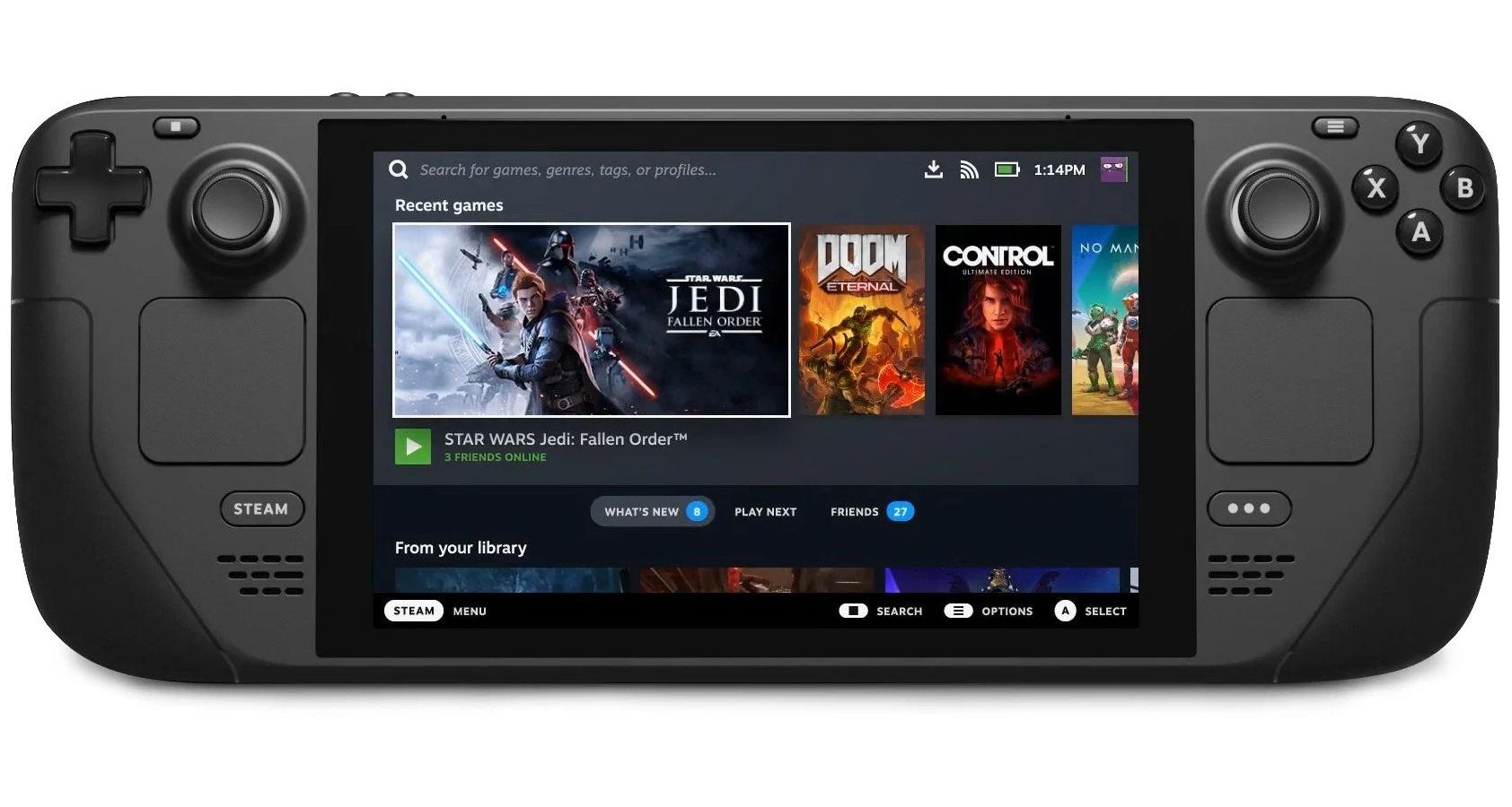 

Портативная игровая консоль STEAM DECK GAME CONSOLE - 256ГБ (USA), требуется адаптер на ев