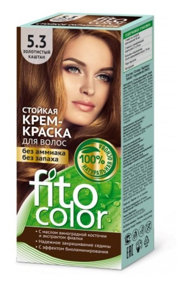 Стойкая крем-краска для волос FitoColor , Золотистый Каштан, 115 мл х 6 шт. отбор элита единственная трилогия