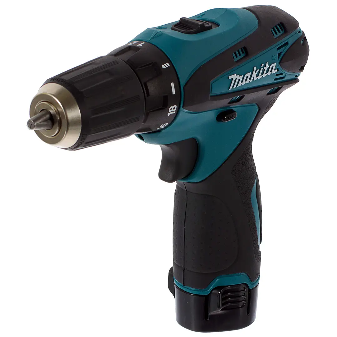 

Дрель-шуруповерт аккумуляторная Makita DF330DWE, 10.8 В Li-ion 2x1.3 Ач