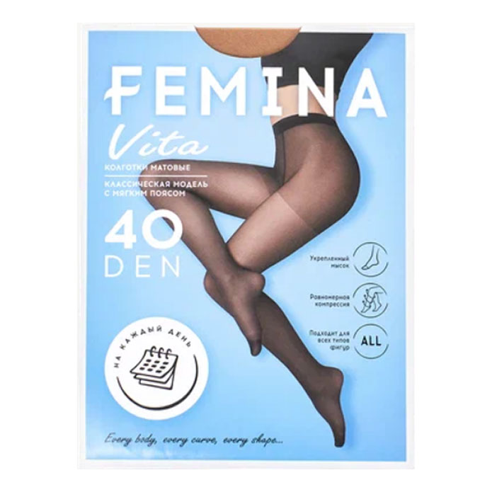 Колготки женские Femina бежевые 4