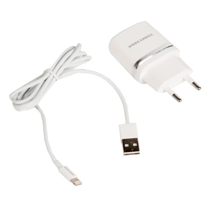 

Сетевое зарядное устройство More Choice 4627151190136 lightning - usb 2xUSB 2.4 А белый, 4627151190136