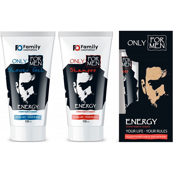 

Подарочный набор Family Cosmetics ONLY FOR MEN для мужчин 2шт., ONLY FOR MEN