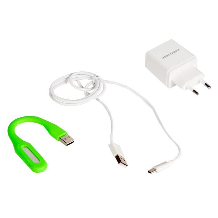 

Сетевое зарядное устройство More Choice NC44a type-c - usb 2xUSB 2.4 А белый, NC44a