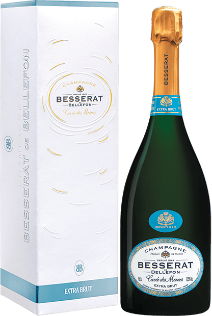 

Шампанское Besserat de Bellefon, Cuvee des Moines Extra Brut,в подарочной упаковке