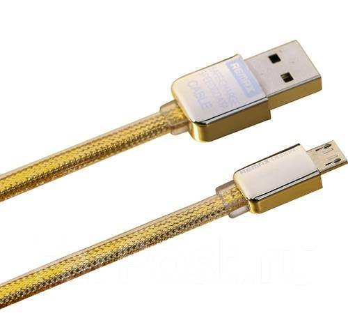 фото Кабель usb 2.1a для micro usb remax king kong rc-016m 1м gold