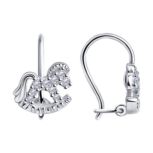 

Серьги из серебра АО Ювелит 111, фианит, 00111
