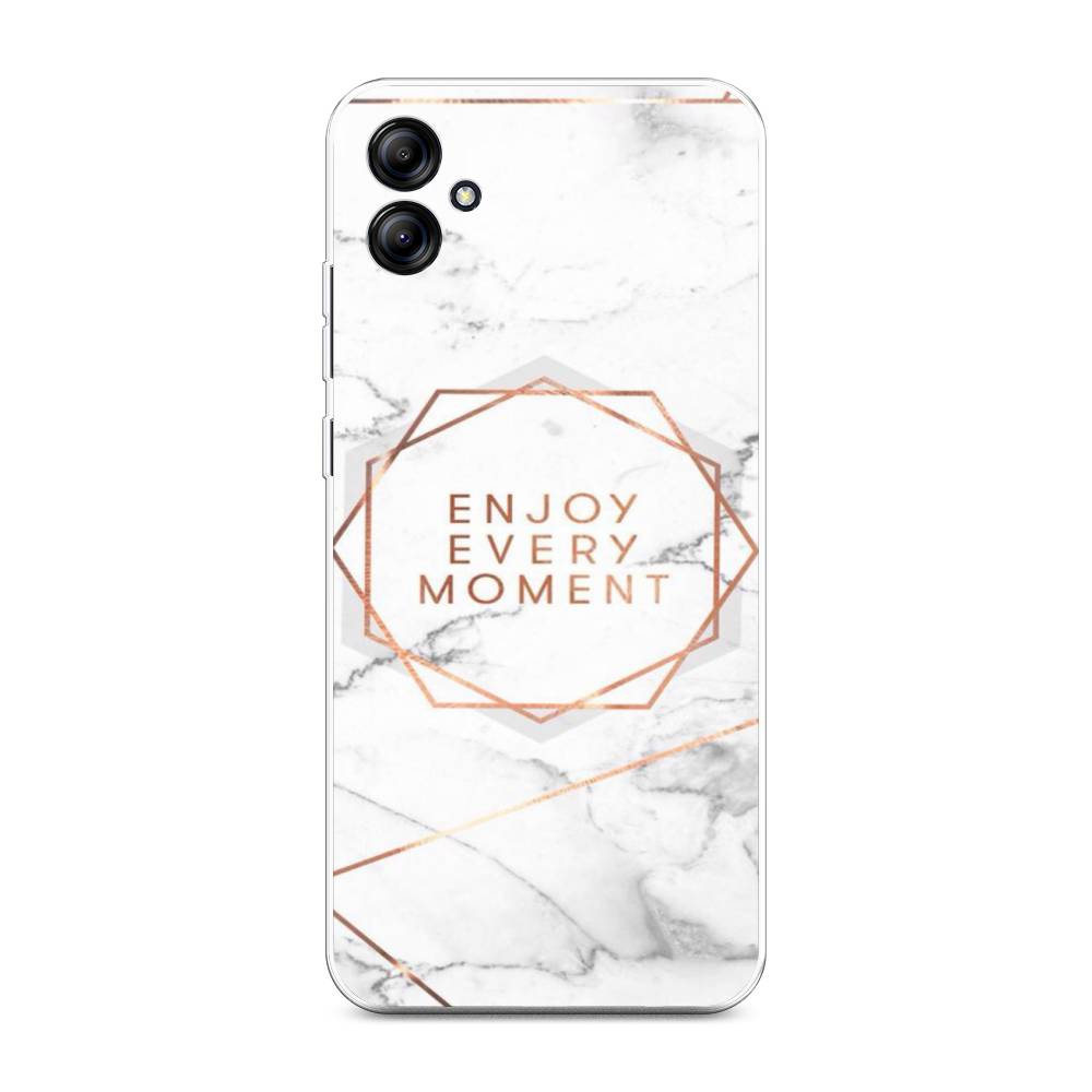 

Чехол Awog на Samsung Galaxy A04e "Enjoy every moment мрамор", Белый;розовый;серый, 2107650-7