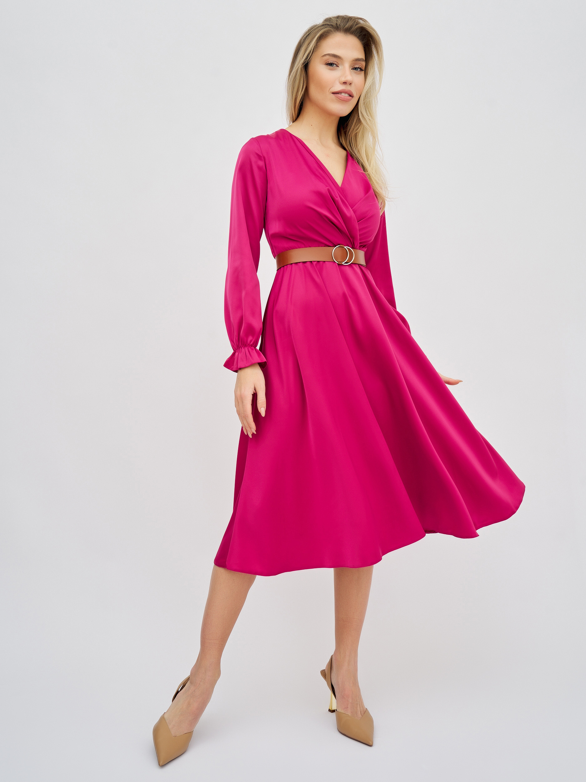 Платье женское Olya Stoff OS20055 розовое 46RU